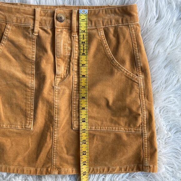American Eagle High Rise A-Line Super Stretch Corduroy Skirt Size 2 - Picture 9 of 10